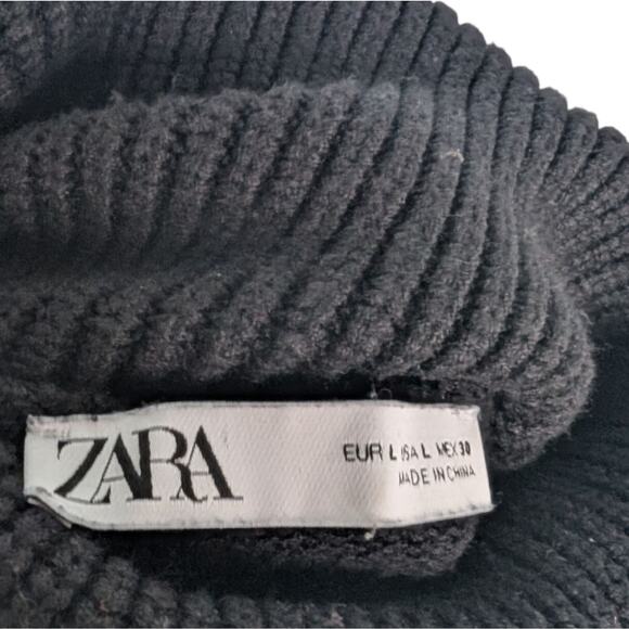 Zara Cropped Black Turtleneck Sweater - Picture 5 of 5